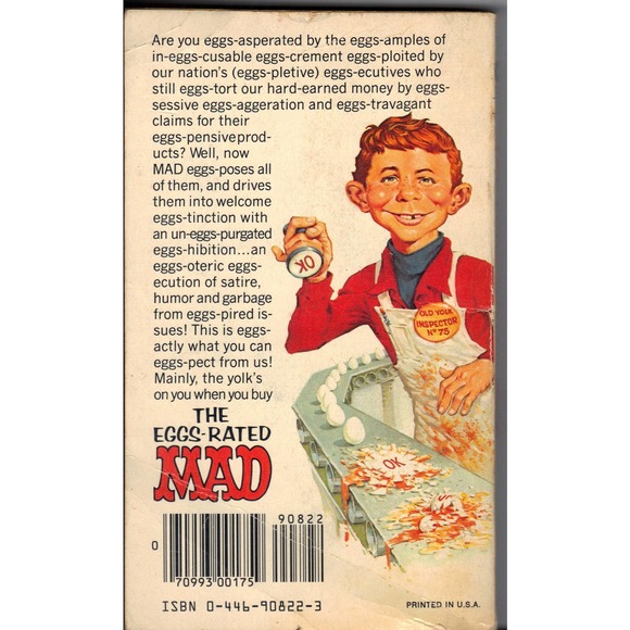 Mad Paperback Book - The Eggs-Rated Mad #58 1st Printing - Picture 2 of 2